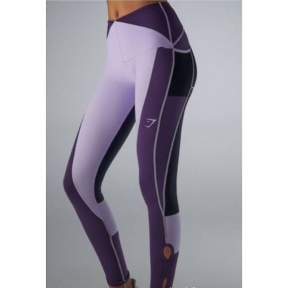 Gymshark Pants - Gymshark Purple Prism High Waisted With Pockets Workout Pants